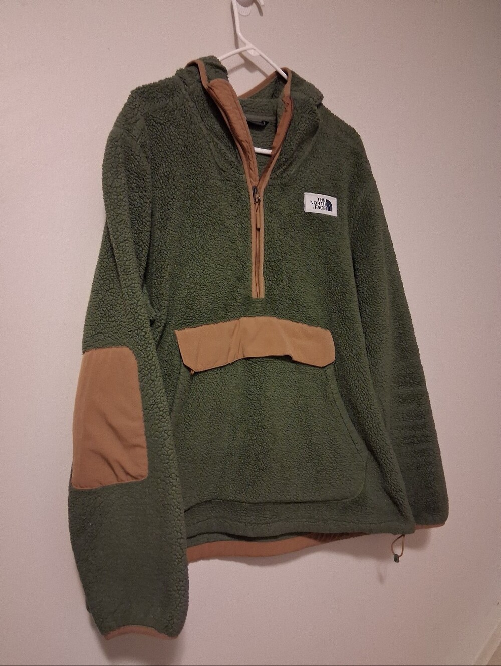 Mens XL The North Face TNF Campshire Sherpa Fleece Pullover Hoodie With Pouch